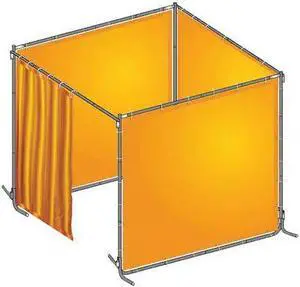 ZORO SELECT 22RP06 Welding Booth Kit, Transparent PVC, 6 ft. W., 6 ft. H., 13