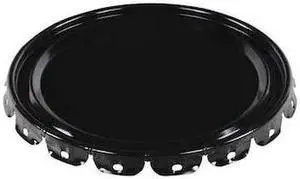 VESTIL LID-STL-UN Steel Pail Lid,Black,For Use With 1TMH7