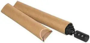 PARTNERS BRAND S2536K Crimped End Mailing Tubes, 2-1/2" x 36", Kraft, PK34