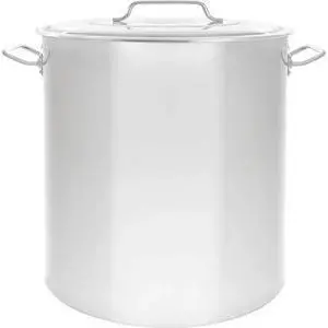 CONCORD S5050S Polished Stainless Steel Stock Pot Brewing Kettle Large, 100
