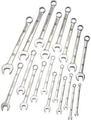 DYNAMIC D074203 Tools 19 Piece Metric Combo Wrench Set, Mirror Chrome, 6mm -