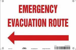 CONDOR 465P90 Safety Sign, 7 in Height, 10 in Width, Aluminum, Vertical