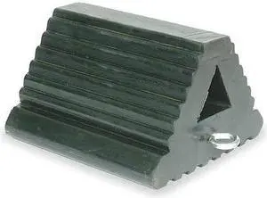 ZORO SELECT 1GUL1 Wheel Chock,9In W x 6 InH,Black
