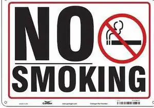 CONDOR 474D27 Safety Sign, 10" H, 14 in W, Polyethylene, Horizontal Rectangle,
