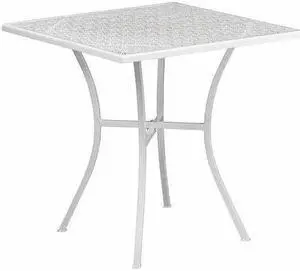 Commercial Grade Square Patio Table | Outdoor Steel Square Patio Table