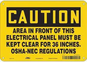 CONDOR 475N01 Safety Sign, 7 in Height, 10 in Width, Aluminum, Vertical