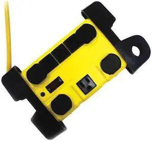 POWER FIRST 52NY58 Surge Protector Outlet Strip,Yellow