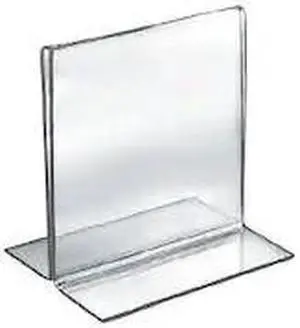 AZAR DISPLAYS 152724 5"W x 6"H Double-Foot Two Sided Sign Holder, PK10