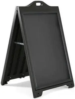AZAR DISPLAYS 300244-BLK Black Double-Sided Sidewalk A-Frame Sign w/Protective