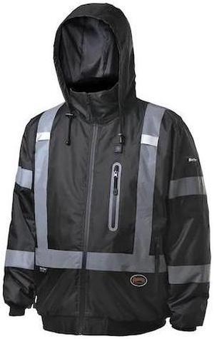 PIONEER V1210170U-2XL High Visibility Waterproof Heated Bomber Jacket,