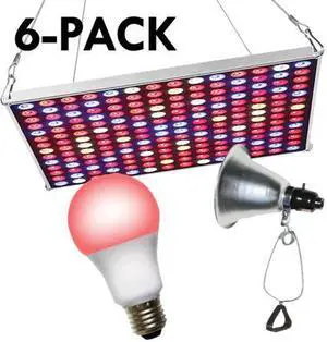 MIRACLE LED 602237 LED Grow Panel & Clamp On LED Red Spectrum Grow Light Kit 18