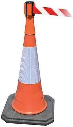 TENSABARRIER TC114-30-MAX-NO-D3X-C Tensacone Topper(R),Height 9 In, Orange