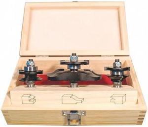 ZORO SELECT 16Y604 Router Bit Set,Raised Panel,1/2S,3 Pc