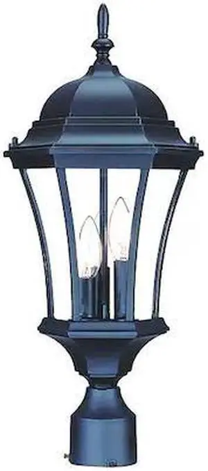 ACCLAIM LIGHTING 5027BK Post Mount Light,Matte Black,3-Light