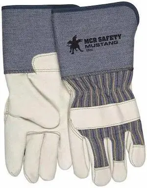 MCR SAFETY 1936XL Leather Cut-Resistant Gloves, Cowhide, Gauntlet Cuff, Wing