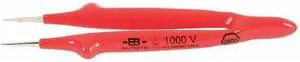 Wiha 75205 5" Straight Fine Insulated Tweezers