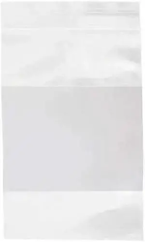 ZORO SELECT 5CNX0 Reclosable Poly Bag Zipper Seal 9" x 6", 4 mil, Clear, Pk1000