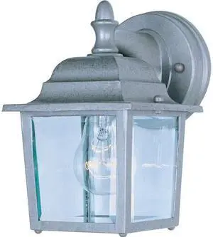 MAXIM 1025PE Builder Cast 1-Light 5.5" Wide Pewter Outdoor Wall Sconce
