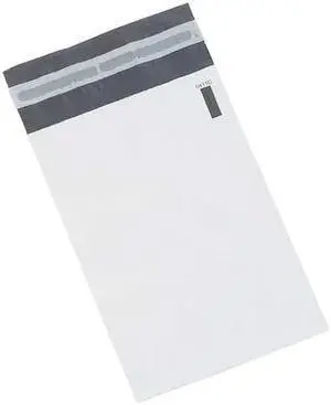 ZORO SELECT 36DZ01 Poly Mailer, 6"x9", White, PK1000