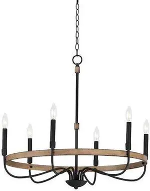 MAXIM LIGHTING 14446DWBK Franklin 6-Light Chandelier MAXIM LIGHTING 14446DWBK Franklin 6-Light Chandelier