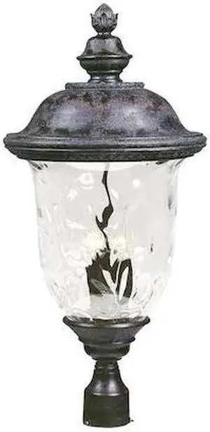 MAXIM 40421WGOB Carriage House 3-Light 14" Wide Oriental Brnz Outdoor Pole/Post