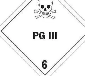 TAPE LOGIC DL5201 Tape Logic® Labels, "PG III - 6", 4" x 4", Black/White,