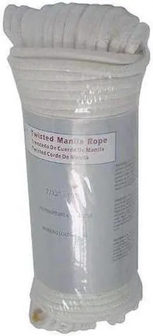 ZORO SELECT 12U289 Rope,PES,1/4 In. dia.,100 ft. L