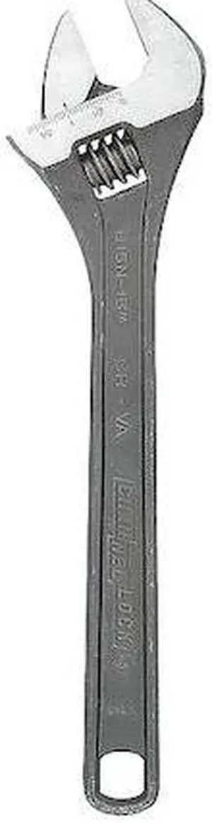CHANNELLOCK 815N Adj. Wrench,15",1-21/32" Cap.,Black