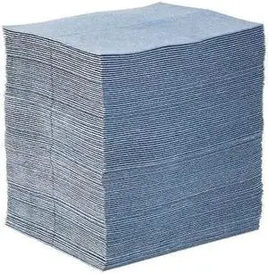 PIG BLU100 Sorbent Pad, Universal, 24 gal Vol Absorbed per Pkg, 15 in x 19 in,