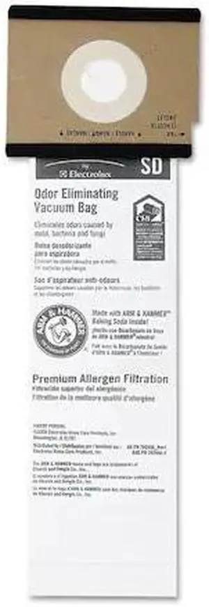 SANITAIRE EUR 63262-10 SD Premium Allergen Vacuum Bags for SC9100 Series, PK50