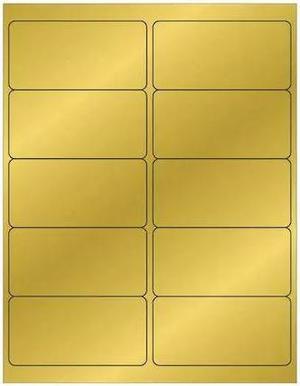 TAPE LOGIC LL211GD Tape Logic® Foil Rectangle Laser Labels, 4" x 2", Gold,