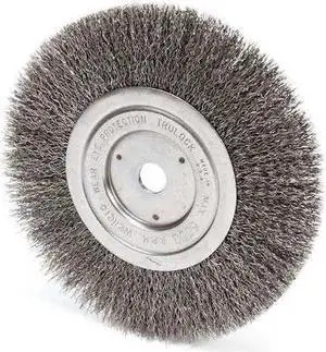 WEILER 93490 Crimped Wire Wheel Wire Brush, Arbor, 7"