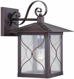 NUVO 60-5613 Vega 1-Light 11 in. Outdoor Wall Fixture with Clear Seed Glass