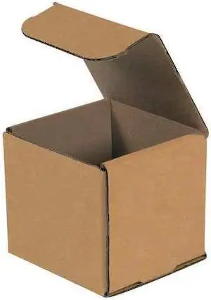 PARTNERS BRAND M555K Corrugated Mailers, 5" x 5" x 5", Kraft, 50/Bundle