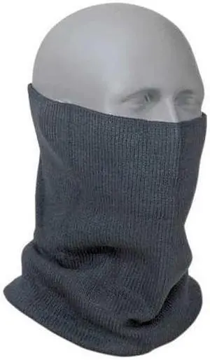 RefrigiWear Warm Double Layer Acrylic Knit Neck Gaiter Face Mask Black