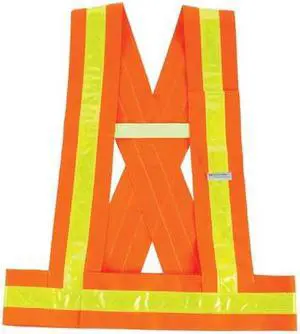 ERGODYNE 8140BA Break Away Sash, Polyester, Orange, M/L