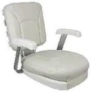 SPRINGFIELD MARINE 1061301 Springfield Ladder Back Seat With White Cushions &
