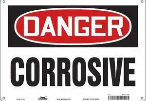 CONDOR 470T58 Safety Sign, 10 in Height, 14 in Width, Aluminum, Horizontal