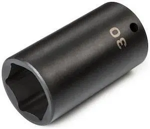 TEKTON SID23130 1/2 Inch Drive x 30 mm Deep 6-Point Impact Socket