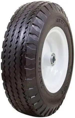 MARASTAR 00145 Flat Free Wheel,Polyurethane,400lb,White