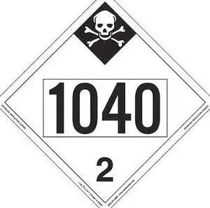 LABELMASTER ZRV281040 UN 1040 Inhalation Hazard,PK25
