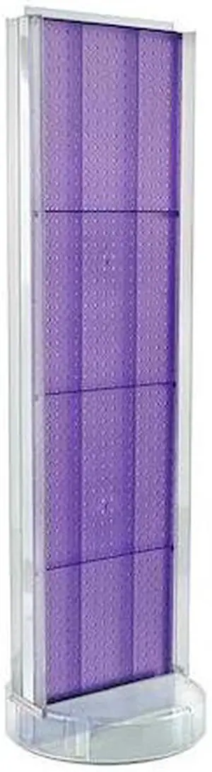 AZAR DISPLAYS 700788-PUR 2 Sided- Purple Pegboard Floor Display w/C-Channel