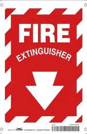 CONDOR 469V88 Safety Sign,7" W,10" H,0.032" Thickness