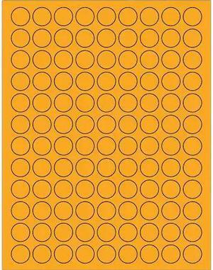 TAPE LOGIC LL190OR Tape Logic® Fluorescent Circle Laser Labels, 3/4",