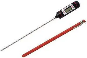 ZORO SELECT 23NU22 8" Stem Digital Pocket Thermometer, -58 Degrees to 572
