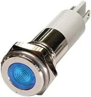 ZORO SELECT 24M107 Flat Indicator Light,Blue,120VAC