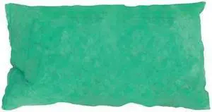 CONDOR 35ZR19 Sorbent Pillow, 8 gal, 8 1/2 in x 17 in, Harsh Chemicals, Green,