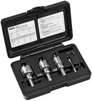 Klein Tools 31872 Carbide-Tipped Hole Cutter Kit, 4 pieces