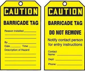 ACCUFORM TAR160 Caution Tag By The Roll, Status Alert, Cardstock, 6 1/4 in H x