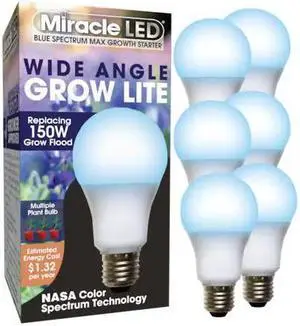 MIRACLE LED 602151 Blue Spectrum Multi Plant LED Grow Light Replace 150W,PK6